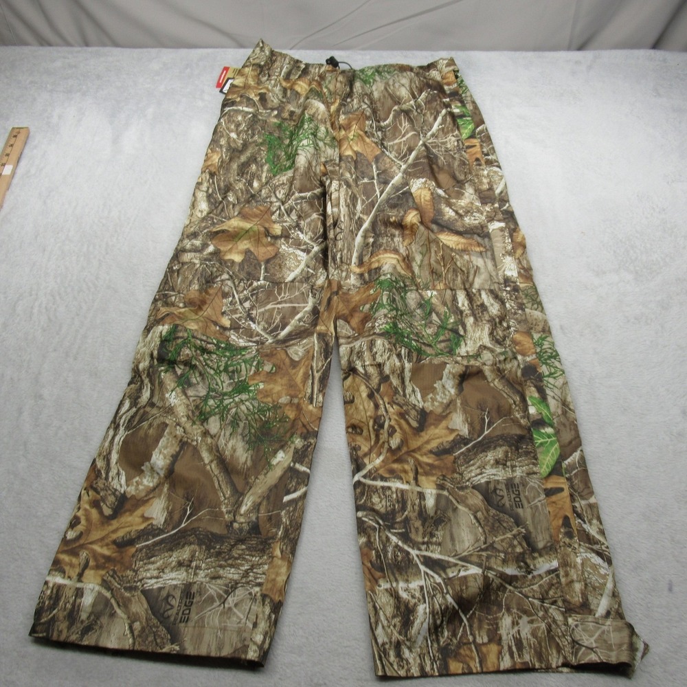 Kings Pants Men Medium Realtree Edge Camo Climatex Rainwear Hunting 30x30 NEW